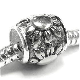 Sterling Silver The Sun Sunflower Bead Charm For Pandora Troll Biagi Chamilia