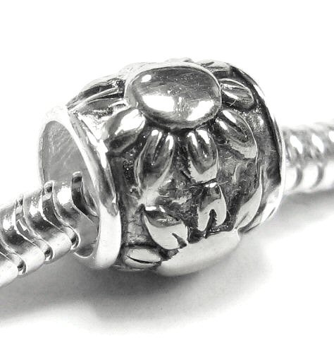 Queenberry (Free S/H) Sterling Silver The Sun Sunflower Bead Charm For Pandora Troll Biagi Chamilia European Bracelets