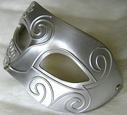 Gorgeous Masquerade Venetian Resin Half Mask (Sliver)