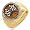 10k Yellow Gold Racing Ring (.02 cttw, J-K Color, I2-I3 Clarity), Size 10