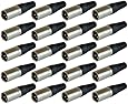 GLS Audio XLR MALE Plugs Connectors XLR-M Plug - 20 Pack