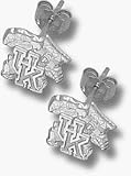 Kentucky Wildcats 3/8 UK Wildcat Post Earrings - Sterling Silver Jewelry