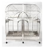 Huge Double Macaw Cage In Surgical Grade Stainless Steel