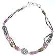 Gem Stone Necklace Amulet Silver Onyx Bead Jewelry 18.75 inches