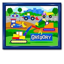 Under Construction Large Gloss Navy Personalized Print