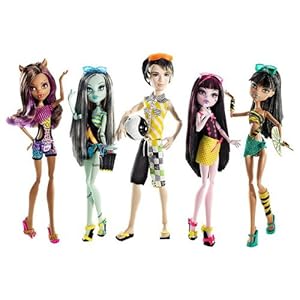 Monster High Gloom Beach Doll Set Of 5