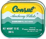 Roland Consul Flat Anchovy Fillets, 13-Ounce Can (Pack of 2)
