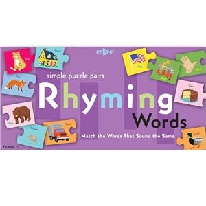 Rhyming Words Simple Puzzle Pairs by eeBoo