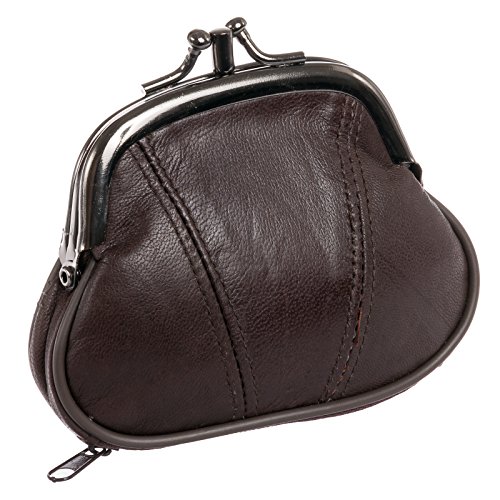 100% Leather Change Purse with Clasp