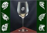 Predators 2 - Etched, Themed, 16 Oz., Tall Wine Glasses