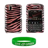 Pink & Black Zebra Design Snap On Hard Case for RIM BlackBerry Tour 9630 Ph ....