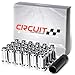 Circuit Performance 14x1.5 Chrome Closed End 6 Spline Security Acorn Lug Nuts Cone Seat Forged Steel (24 Pieces + Tool)
