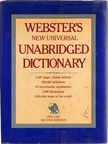Webster's New Universal Unabridged Dictionary Deluxe 2nd Second Edition
