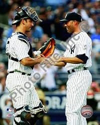Mariano Rivera Yankees 500th Save w/Posada 8x10