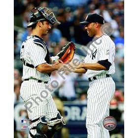  Mariano Rivera Yankees 500th Save w/Posada 8x10