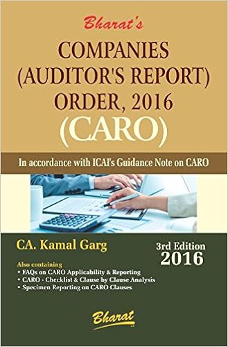 Companies (Auditor's Report) Order 2016 -CARO  Book