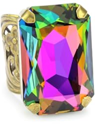 Sorrelli "Aurora Sky" Multi-Crystal Large Cocktail Adjustable Ring