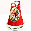 Kids Disney Mickey Minnie Velour Santa Christmas Hat Red with White