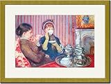 Gold Framed/Matted Print 17x23, A cup of te#2
