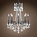 Traditional Versailles 8 Light 24" Crystal Chandelier, Dark Bronze Frame with Clear Asfour Crystals, Hanging Ceiling Light