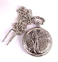 Gents Quartz fashion pocket watch fisherman design