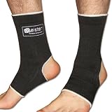 Muay Thai MMA Ankle Support Wraps (Pair) - Black