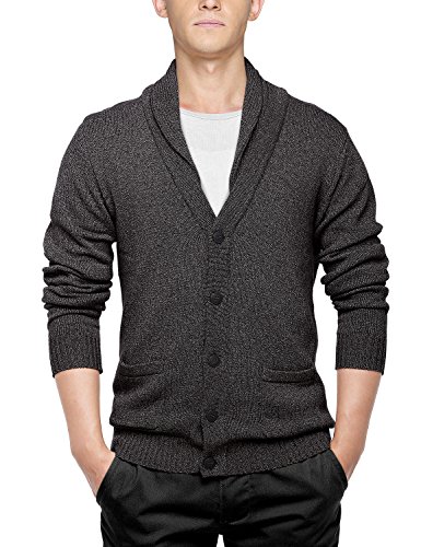 Match Men's Sweater Series Shawl Collar Cardigan (US L (Tag size 2XL), 1611 Charcoal)