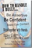 How to Handle a Bully - Be Assertive, Be Confident - Classroom Motivational Poster