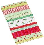 Caspari Jolly Holly Paper Guest Towel Package, Pearl