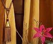 Pair Fancy 2 Color handmade Curtain Tieback / Tiebacks / Tassel / Tassels with wooden disc
