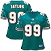 Reebok NFL Equipment Miami Dolphins #99 Jason Taylor Aqua Ladies Replica Football Jersey