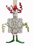 Department 56 Krinkles Jeweled Cat Dressed As A Gift Christmas Ornament #36045