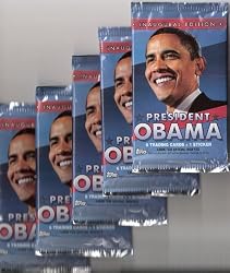President Barack Obama Trading Cards Topps Five Sealed Packs