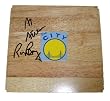 Rick Barry & Al Attles Autographed Golden State Warriors 6x6 Parque Floorboard, Proof Photos