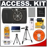 Snug-It Tight Fit Camera Skin (Black) with Spare NB-5L Battery + Secure Digital Card Reader + Compact Digital Travel Tripod + Cameta Bonus Accessory Kit for Canon PowerShot SD700 IS / IXUS 800 IS Digital Camera