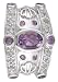Amethyst & White Topaz Sterling Silver Pendant
