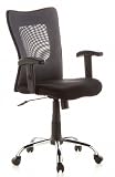 Buerostuhl24 666620 City 60 Swivel Chair Mesh, Black / Grey