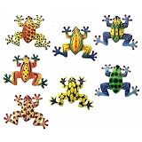 7 Frogs Tropical Haitian Metal Art Home Room Yard Decor ~ Breeze On In Sales