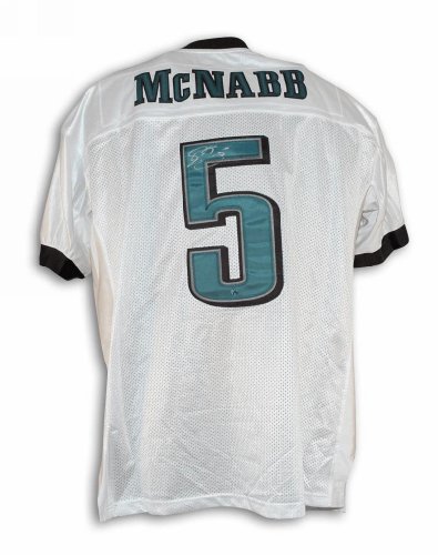 Autographed Donovan McNabb Philadelphia Eagles White Reebok Authentic Jersey