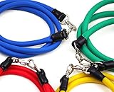 Premium Resistance and Stretch 5 Band Set with Ankle Strap and Resistance Band Carrying Case