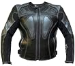 EDGE MOTORCYCLE CE ARMOR LEATHER JACKET GUNMETAL