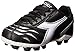 Diadora Capitano MD JR Soccer Shoe (Little Kid/Big Kid), Black/White/Silver, 10 M US Little Kid