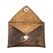 Rustic Leather Envelope Shaped Coin Case Handmade by Hide & Drink :: Bourbon Brown