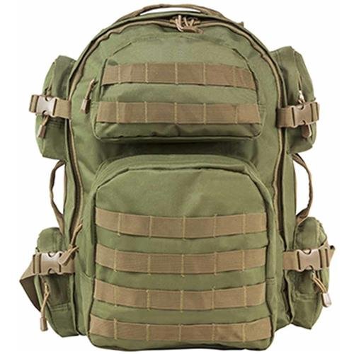 VISM by NcStar Tactical Backpack with Trim, Green/Tan