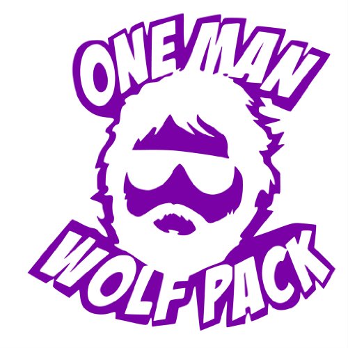 One Man Wolf Pack 6 Inch Purple Decal Sticker The Hangover