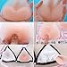 TOPWEL Silicone Triangle-Shaped Push-up Bra Pads Soft and Easily Concealed Enhancement Falsies Bikini Pads for Wear in Bras and Swimsuits (Transparent)