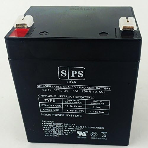SPS Brand 12V 5Ah Replacement Battery for Replacement Battery REPL. RITAR RT Series RT-1250 F1 (1 Pack)