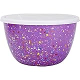 Zak! Designs 2-qt. Confetti Serving Bowl with Lid, Orchid