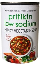 Pritikin Chunky Vegetable Soup, Low Sodium, 15 Ounce Tins (Pack of 12)