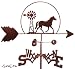 Hand Made QUARTER HORSE WINDMILL FLAT POST Mount Weathervane ~NEW~